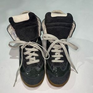 Maison Martin Margiela Grey and Green high top sneakers